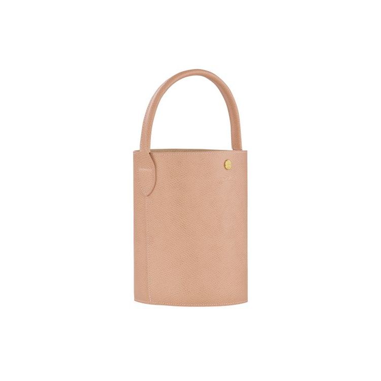 Borse A Mano Longchamp Bucket Flowers Pelle Rosa Chiaro | 96187-TWEY