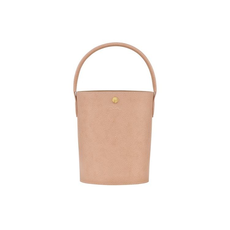 Borse A Mano Longchamp Bucket Flowers Pelle Rosa Chiaro | 96187-TWEY