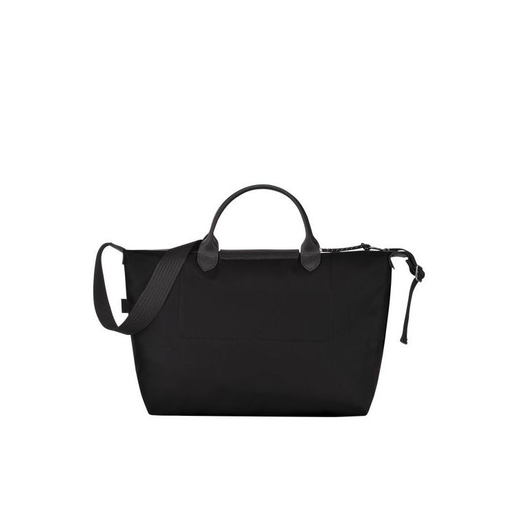 Borse A Mano Longchamp L Recycled canvas Nere | 91520-MIDJ