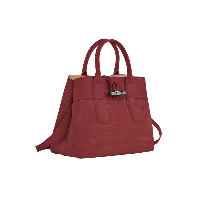 Borse A Mano Longchamp M Pelle Rosse | 30291-SGQA