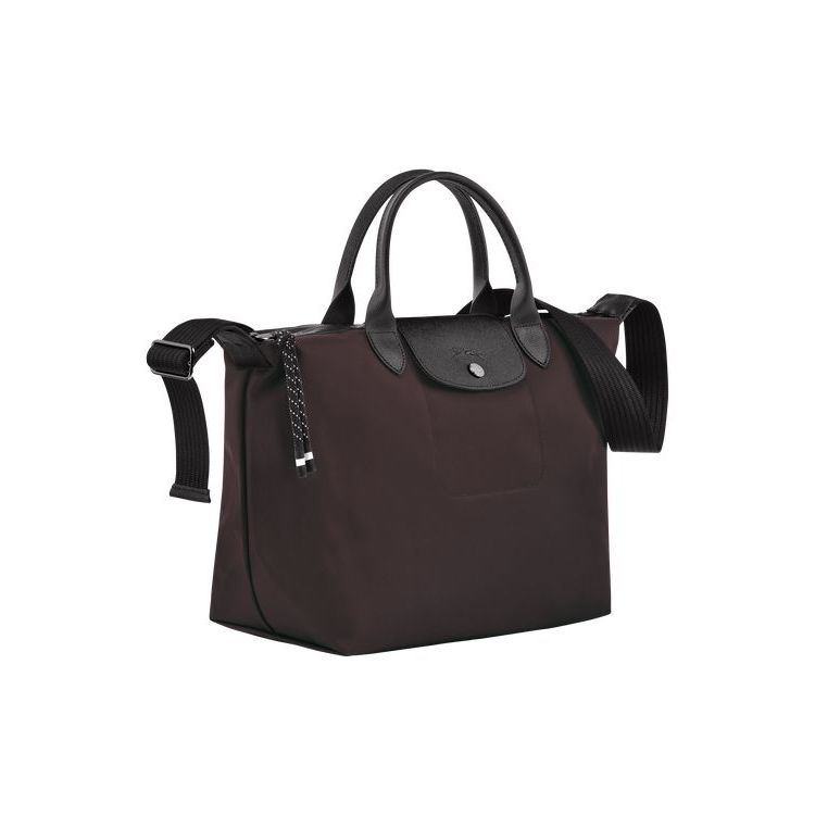 Borse A Mano Longchamp M Recycled canvas Bordeaux | 02974-IJSZ