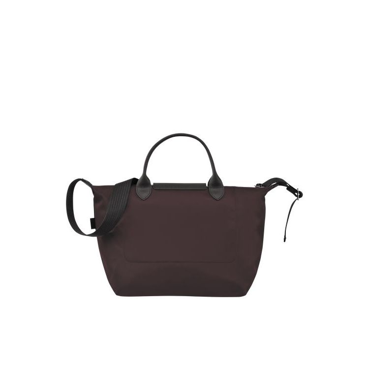 Borse A Mano Longchamp M Recycled canvas Bordeaux | 59412-FVJG