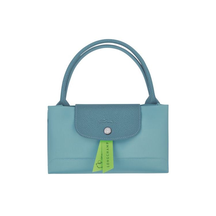 Borse A Mano Longchamp M Thunderstorm Recycled canvas Blu | 68095-CHZX