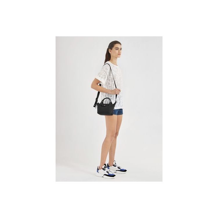 Borse A Mano Longchamp Xs Recycled canvas Nere | 85261-IQBO
