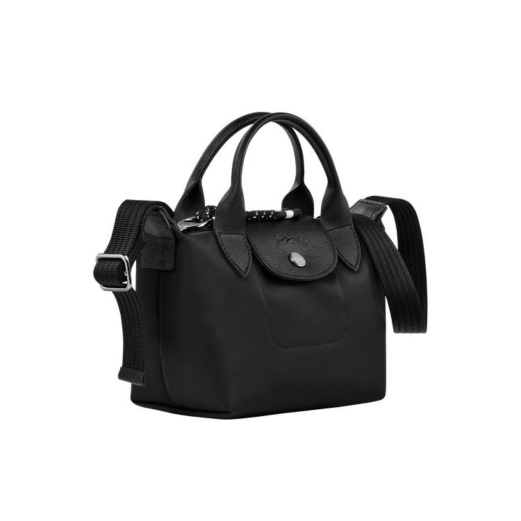 Borse A Mano Longchamp Xs Recycled canvas Nere | 85261-IQBO