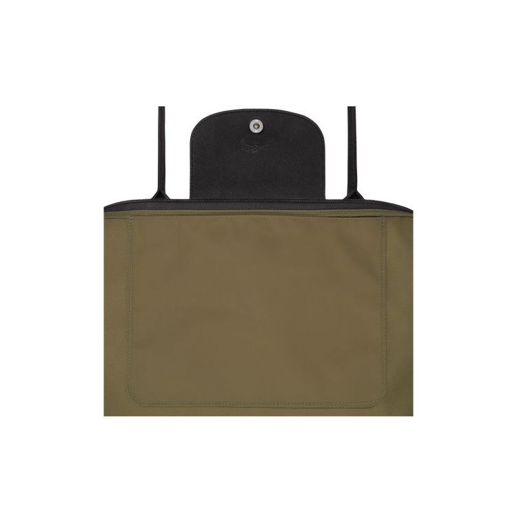 Borse A Tracolla Longchamp Long Recycled canvas Khaki | 34876-JIMG