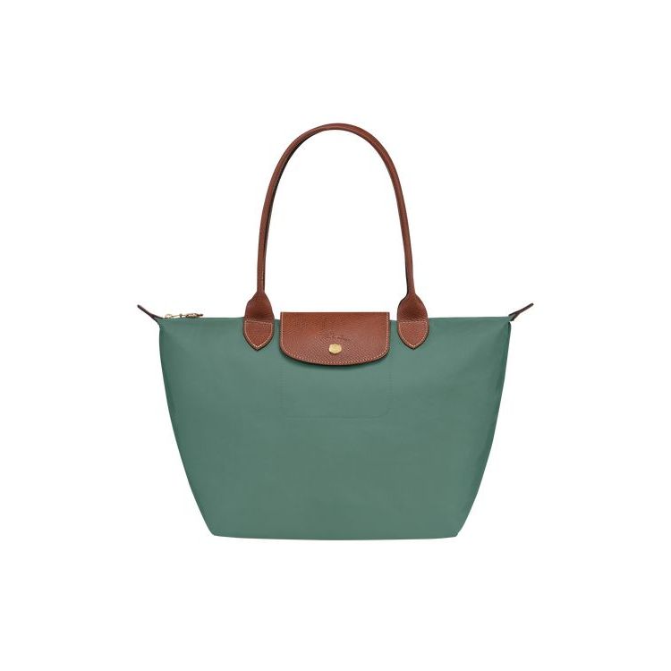 Borse A Tracolla Longchamp S Recycled canvas Grigie Verdi | 25307-AGJC