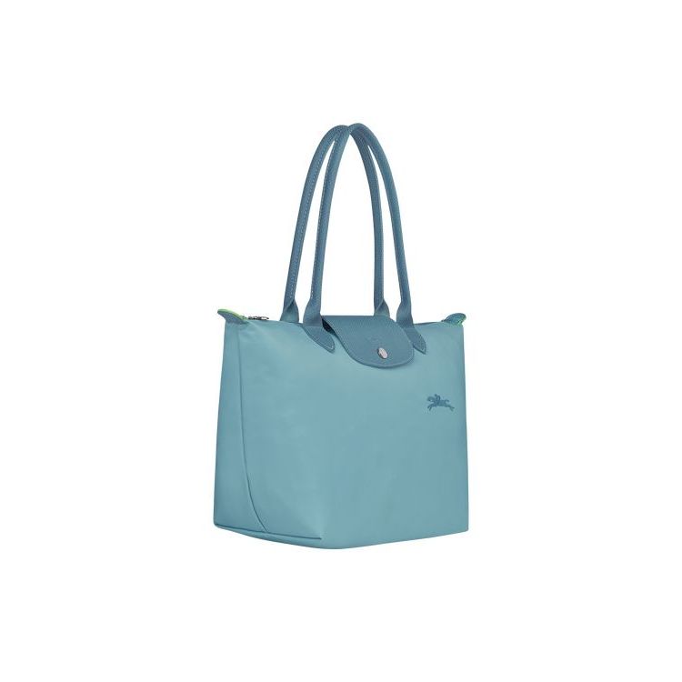 Borse A Tracolla Longchamp S Thunderstorm Recycled canvas Blu | 94301-TZFK