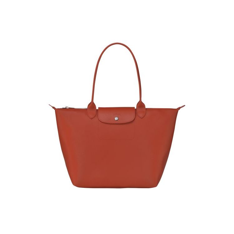 Borse A Tracolla Longchamp Shopping L Terracotta Tela Arancioni | 78346-JTDN