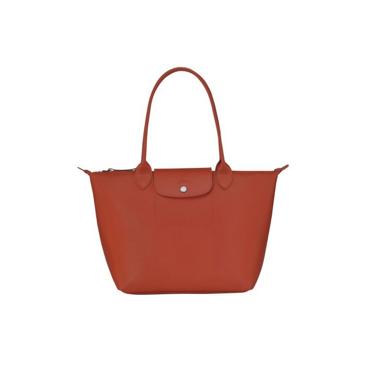 Borse A Tracolla Longchamp Shopping S Terracotta Tela Arancioni | 57268-BDJX