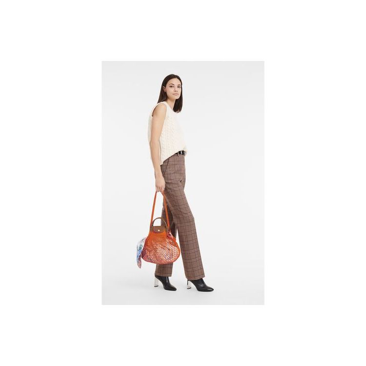 Borse A Tracolla Longchamp Tela Arancioni | 63148-MFHR