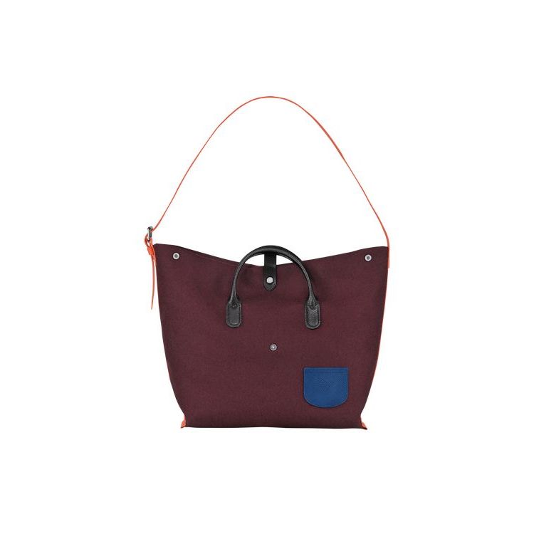 Borse A Tracolla Longchamp Xl Tela Bordeaux | 92410-ACGN