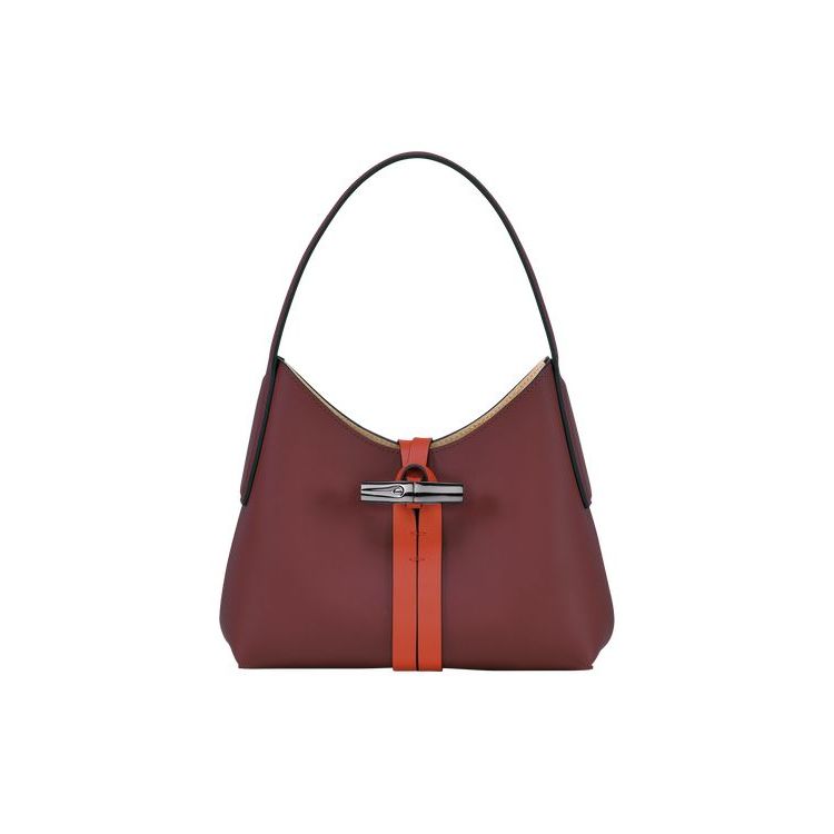 Borse A Tracolla Longchamp Xs Pelle Bordeaux Arancioni | 24075-KEZW