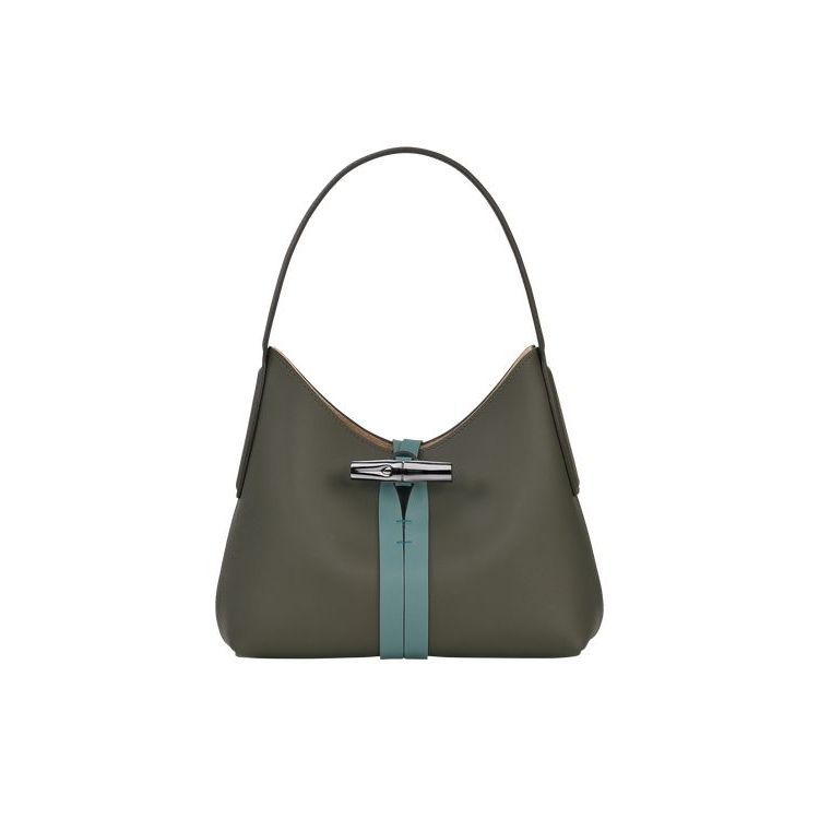 Borse A Tracolla Longchamp Xs Pelle Khaki Grigie Verdi | 40379-PQET