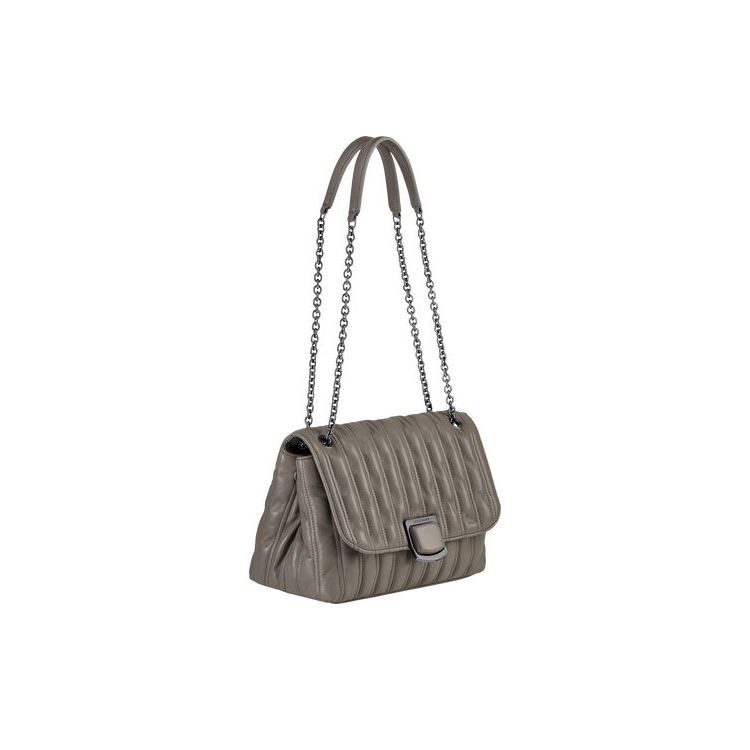 Borse Crossbody Longchamp M Turtledove Pelle Grigie | 32567-OTCK