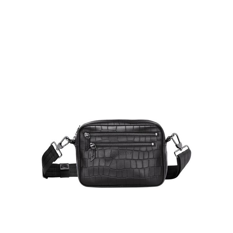 Borse Crossbody Longchamp Pelle Nere | 10956-UQNG