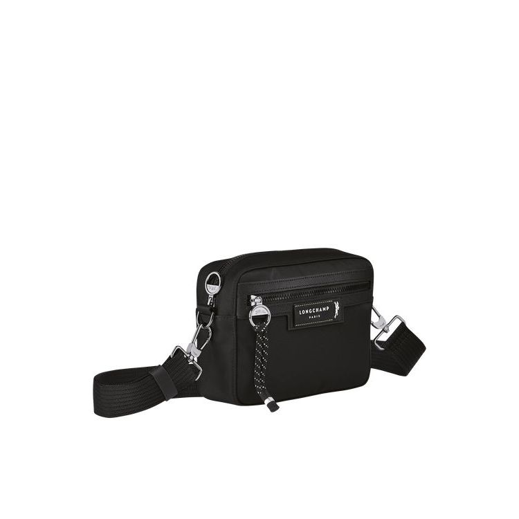 Borse Crossbody Longchamp S Recycled canvas Nere | 69470-XAFE
