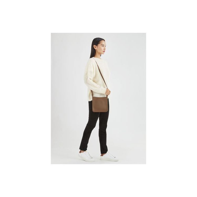 Borse Crossbody Longchamp Zipped S Caramel Pelle Marroni | 05967-THIS