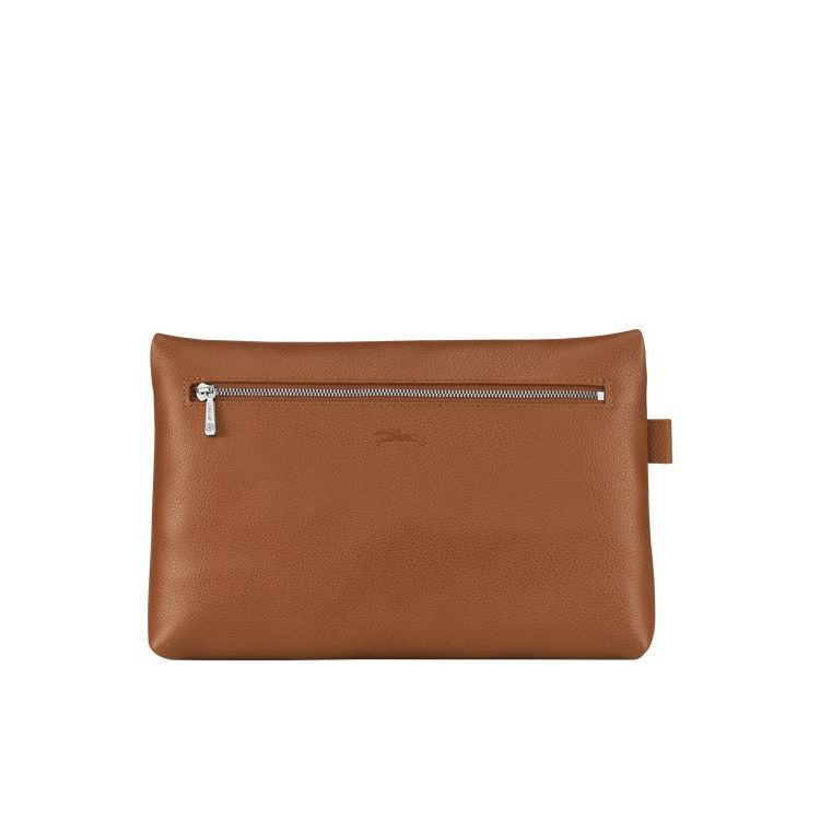 Borse Da Toilette Longchamp Caramel Pelle Marroni | 49236-LJOF