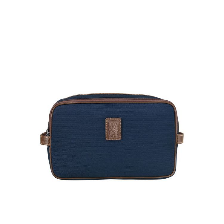 Borse Da Toilette Longchamp Tela Blu | 39710-BYSE