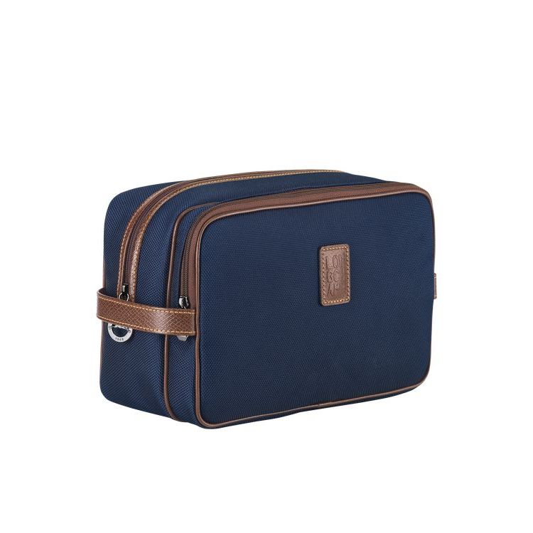 Borse Da Toilette Longchamp Tela Blu | 70482-BVYJ