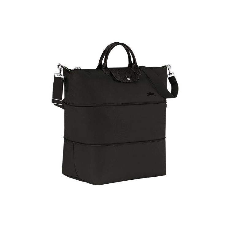 Borse Da Viaggio Longchamp Expandable Recycled canvas Nere | 34218-NGTA