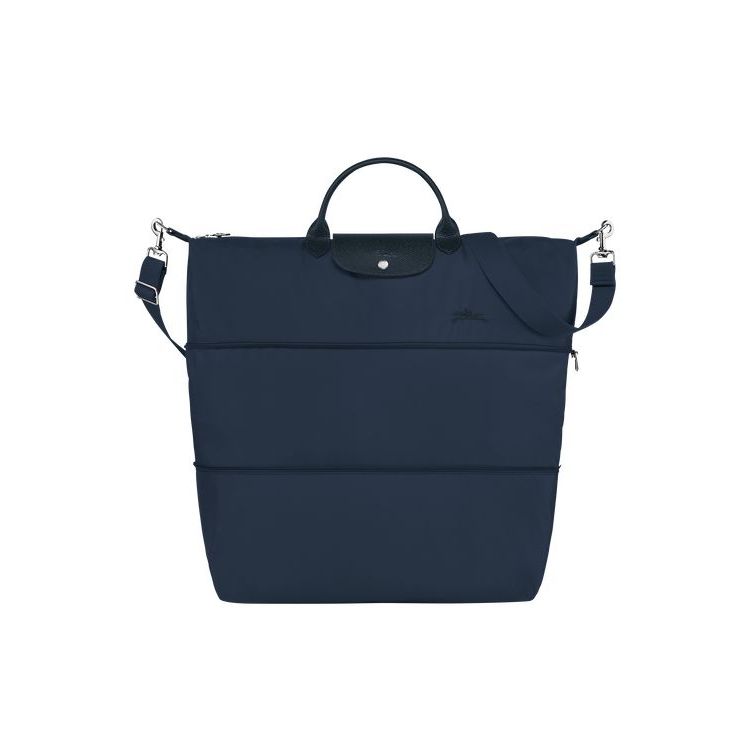 Borse Da Viaggio Longchamp Expandable Recycled canvas Blu Marino | 90782-OBJL