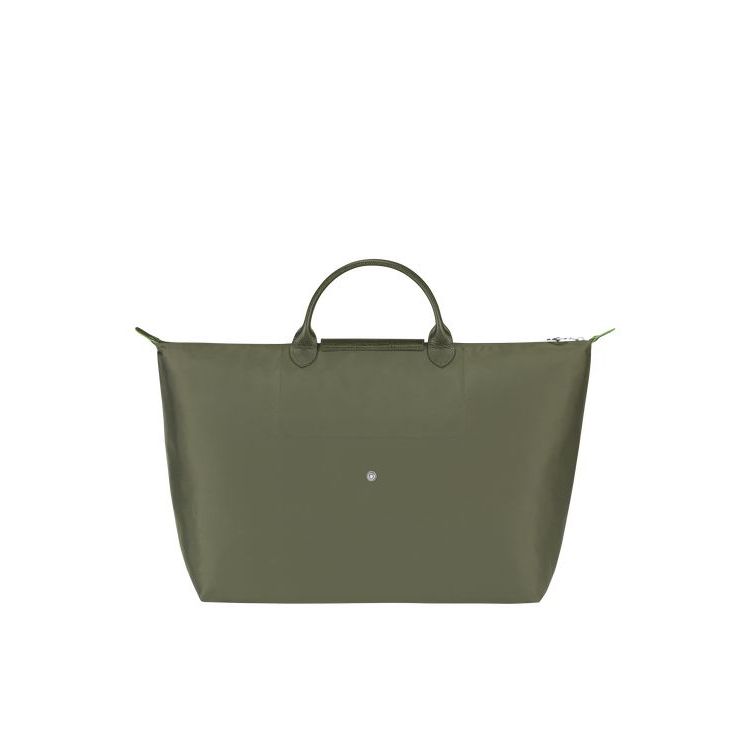 Borse Da Viaggio Longchamp L Forest Recycled canvas Verdi | 29653-NQZG