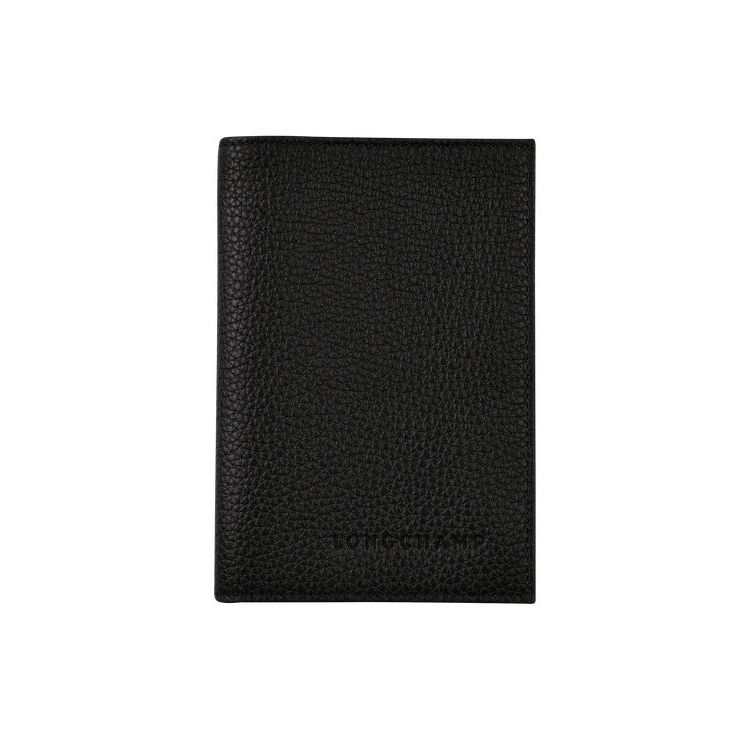Pochette Longchamp Passport Cover Pelle Nere | 57946-VDZB