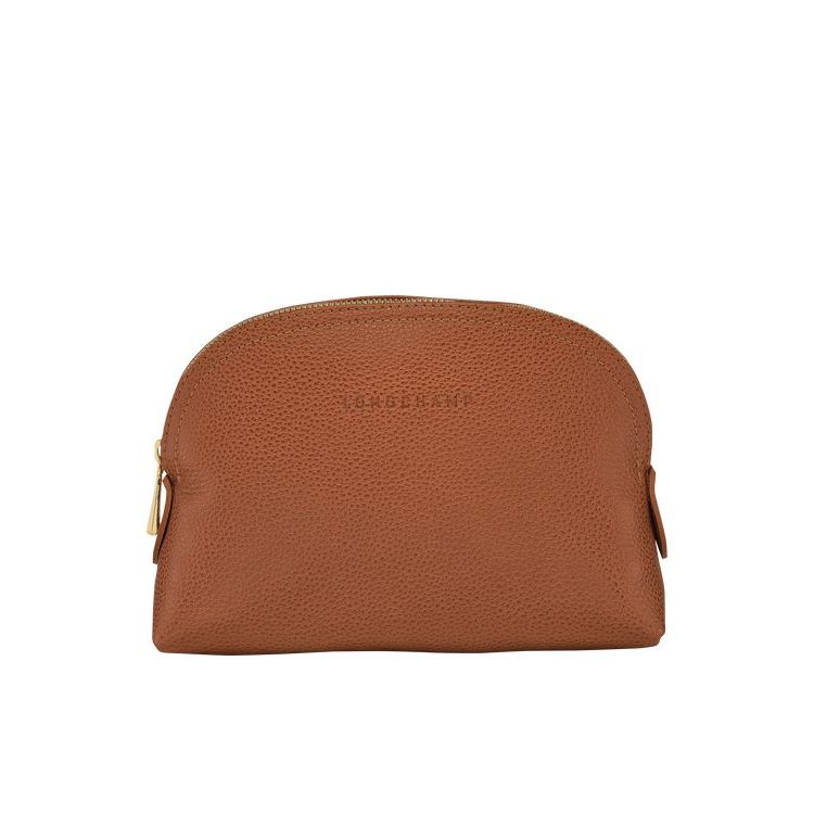 Pochette Longchamp Pouch Caramel Pelle Marroni | 37026-OUGJ
