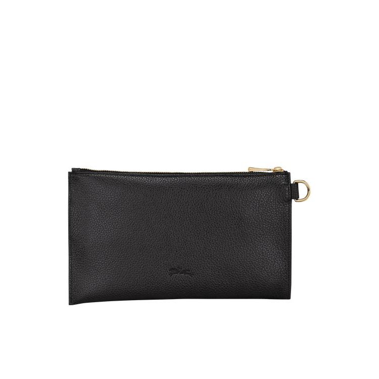 Pochette Longchamp Pouch Pelle Nere | 70195-MOCL