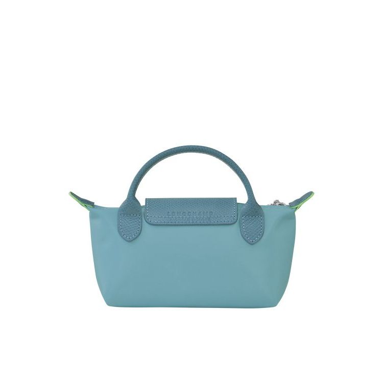 Pochette Longchamp Pouch With Thunderstorm Recycled canvas Blu | 58146-QTDX