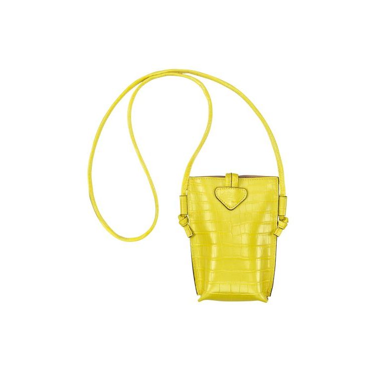 Pochette Longchamp With Pizzo Pelle Lemon | 56983-MZKI