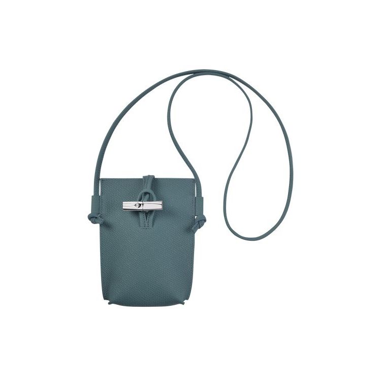 Pochette Longchamp With Pizzo Thistle Pelle Blu | 32085-ZKQE