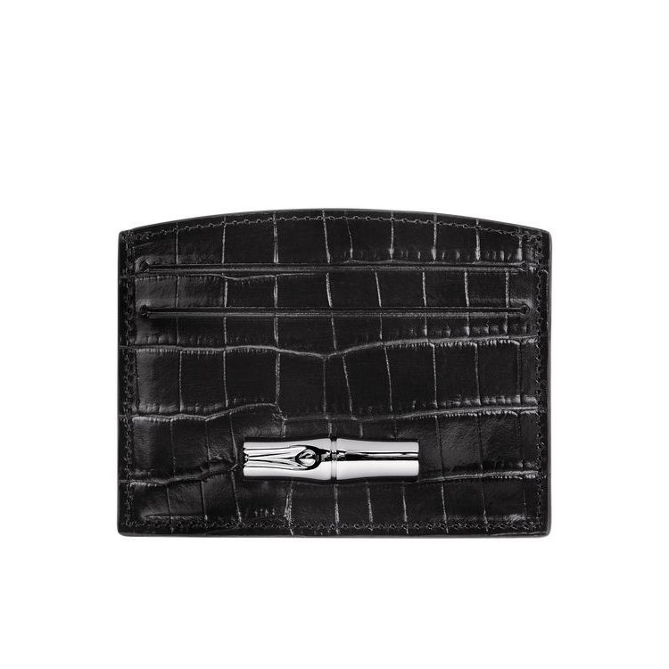 Portacarte Longchamp Card Pelle Nere | 82650-CZQS