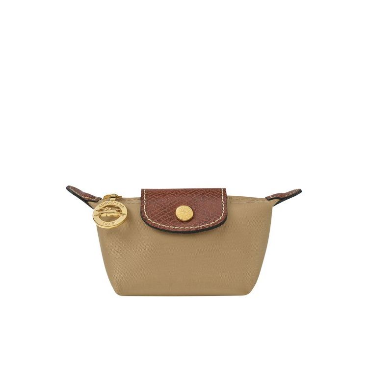 Portacarte Longchamp Desert Recycled canvas Khaki | 41056-TKOY