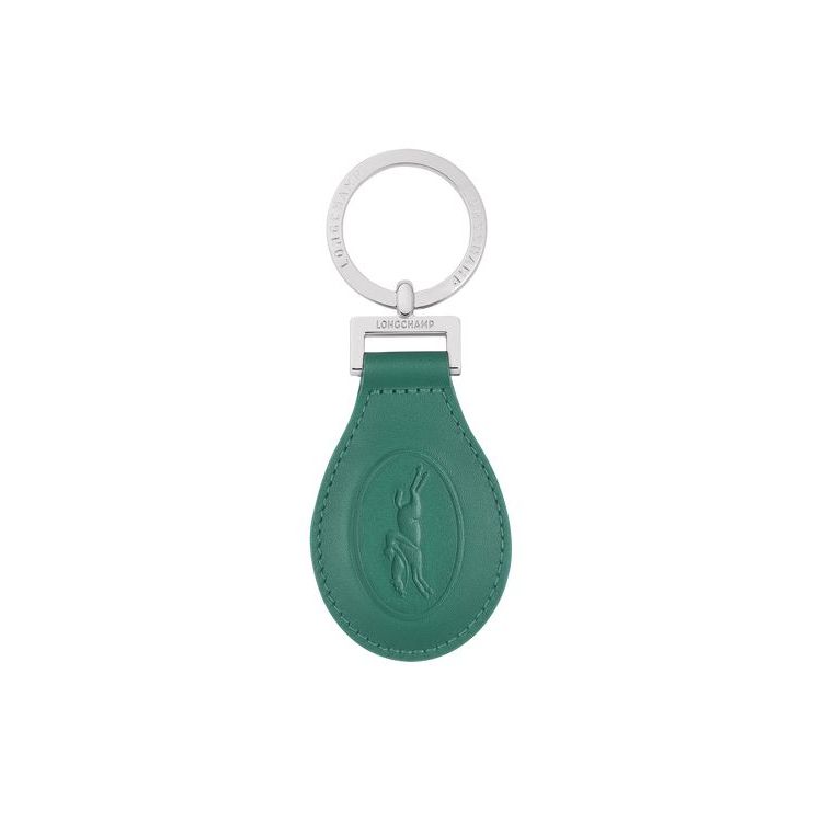 Portachiavi Longchamp Pelle Grigie Verdi | 32798-CPLH