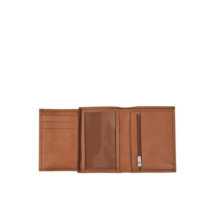 Portafogli Longchamp Caramel Pelle Marroni | 35742-KOXL
