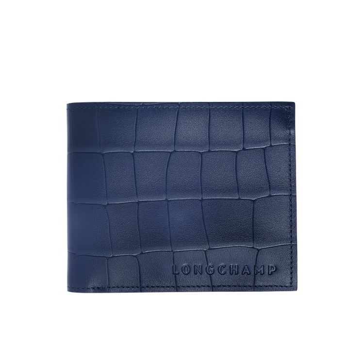 Portafogli Longchamp Pelle Blu Marino | 06572-GLVZ