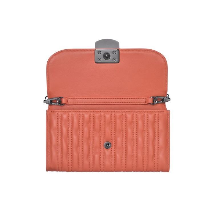 Portafoglio Con Cerniera Longchamp On Pelle Rosa | 95327-DJRQ