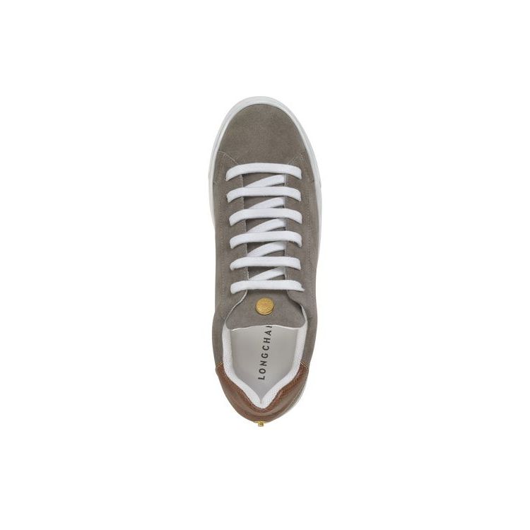 Scarpe Da Ginnastica Longchamp Turtledove Pelle Grigie | 60479-JSFI