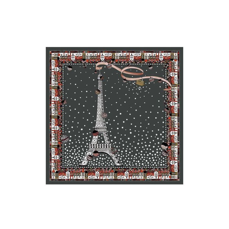 Sciarpe Longchamp Scarf 50 Gun Metal Silk Grigie | 62947-PVSX