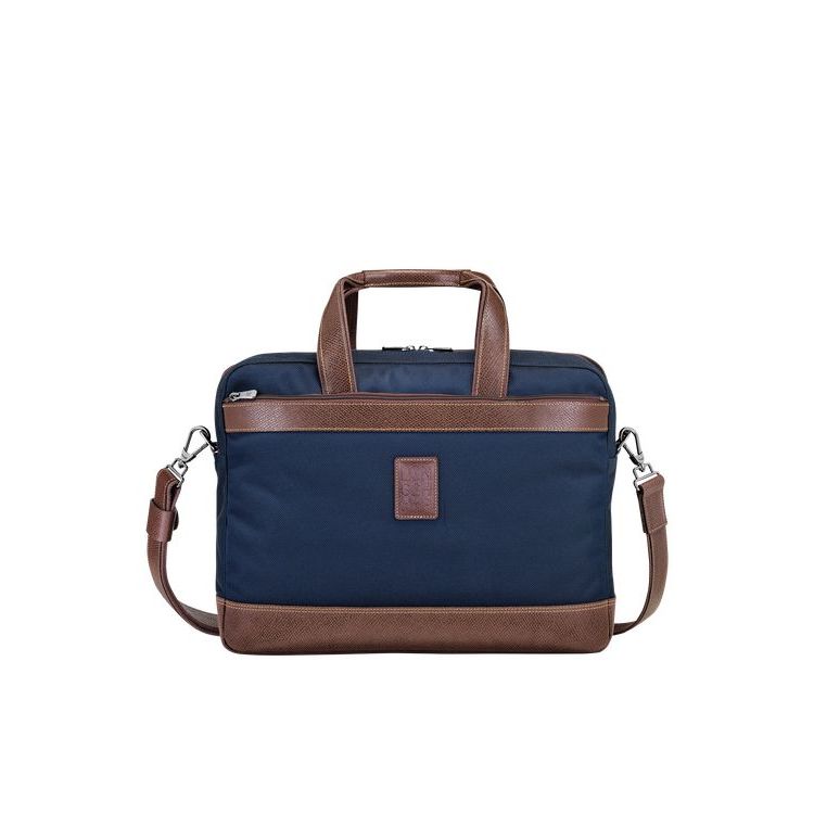 Valigie Longchamp Briefcase L Tela Blu | 24870-FVMW