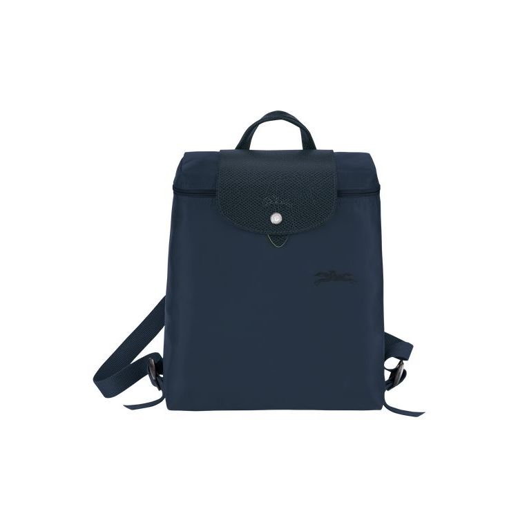 Zaini Longchamp Recycled canvas Blu Marino | 18026-CISX