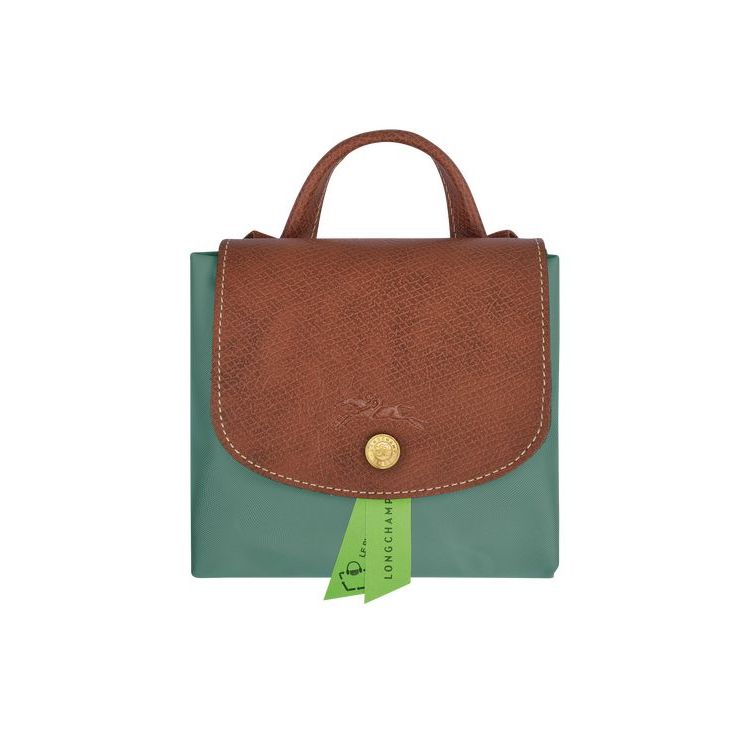 Zaini Longchamp Recycled canvas Grigie Verdi | 23718-KMCD