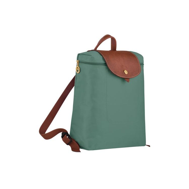 Zaini Longchamp Recycled canvas Grigie Verdi | 25031-DSQR