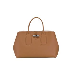 Borse A Mano Longchamp L Pelle Beige | 19745-IYEF