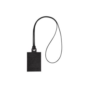 Portacarte Longchamp Card With Necklace Pelle Nere | 75189-LNHV