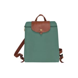 Zaini Longchamp Recycled canvas Grigie Verdi | 23718-KMCD